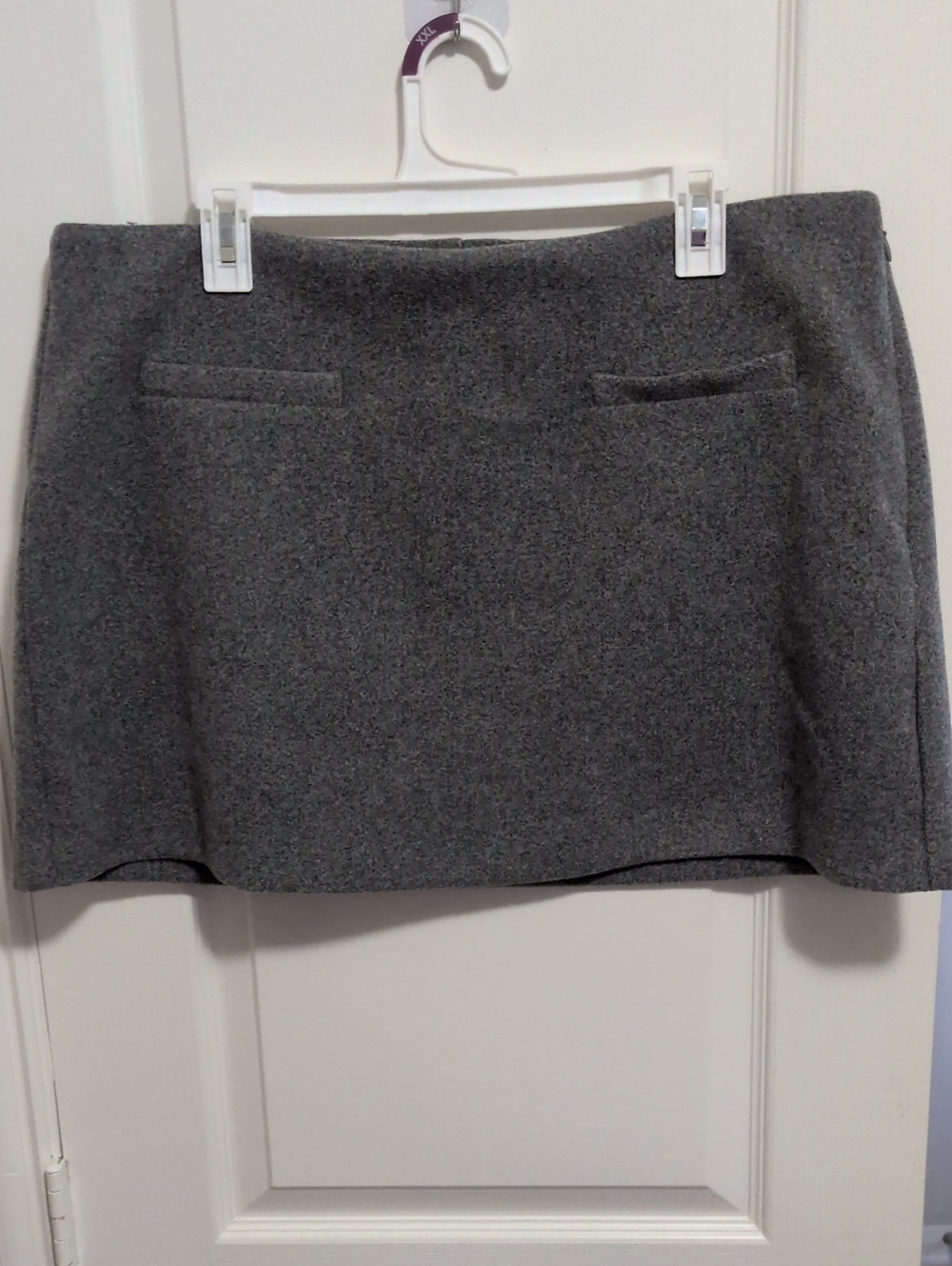 Heather Gray Side Zip Mini Skirt